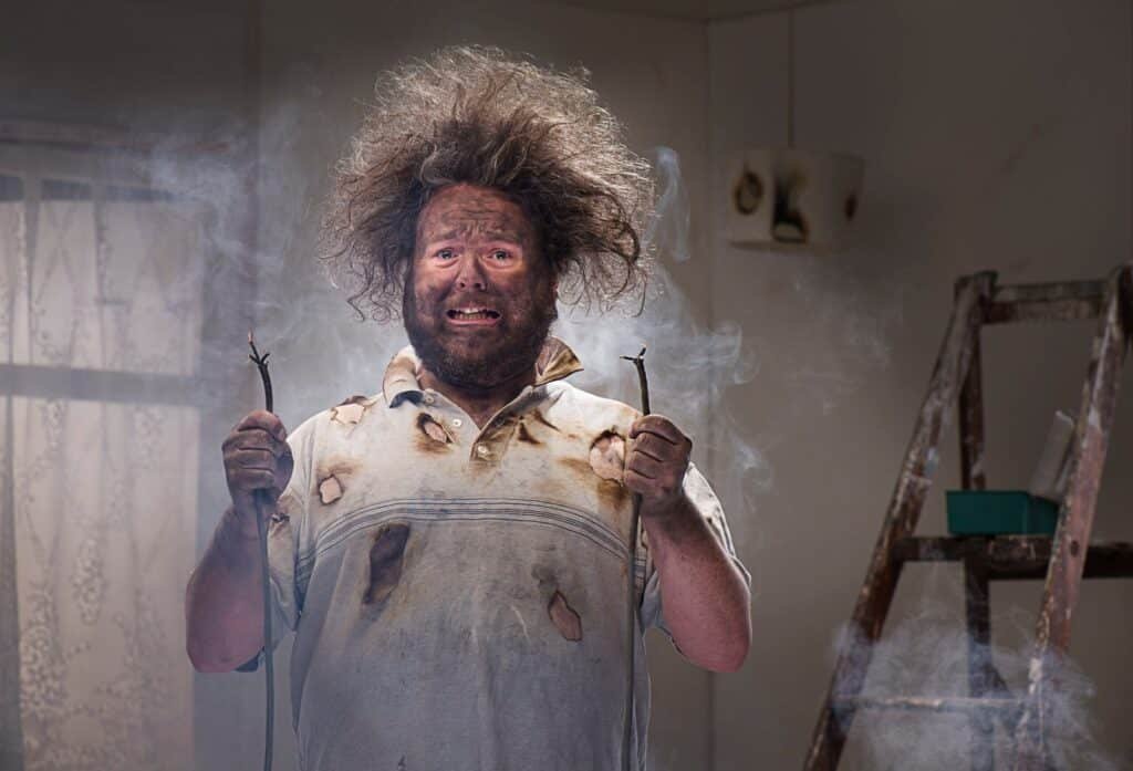 Person doing it yourself and exploding